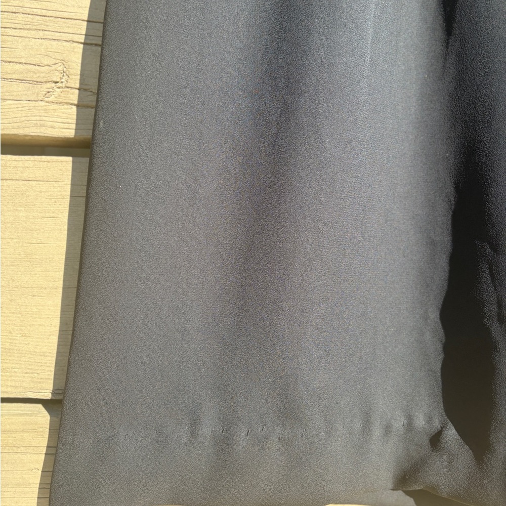 Vintage EM ELLE Black Pleated Midi Dress Sz Sm-M - Picture 7 of 14